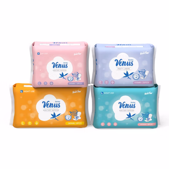 Hot Sale A Grade Cheap Anion Sanitary Towel OEM Disposable Cotton Heavy Flow Private label Sanitary Napkins Pads for Women