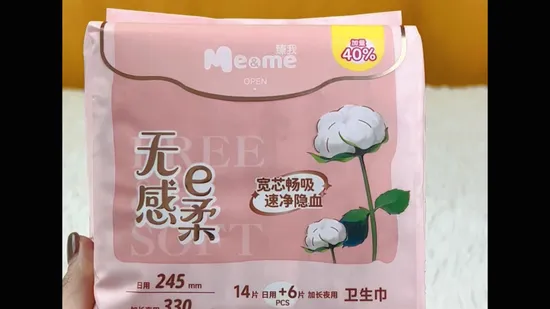OEM Manufacturer Eco Friendly Feminine Hygiene Disposable Menstrual Pads 