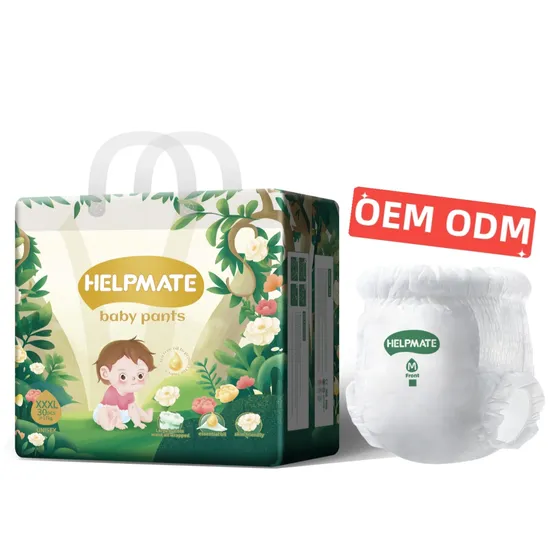 Japan Korea Awesome Quality Good Quanzhou Tianjiao Factory Price Eco Friendly Diapers OEM&ODM Disposable Helpmate Training Pants Baby Diapers 