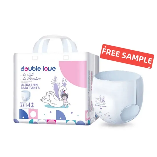 Best Top Grade A Top Japan Korea Quality Disposable Diaper Baby Diaper OEM ODM Soft Cotton Absorption Double Love Diaper Nappy Pants 