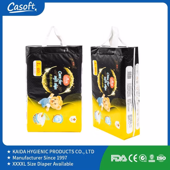 China Brand Casoft Newborn Super Soft Dry Surface Disposable Magic Tape Baby Diaper for Sale